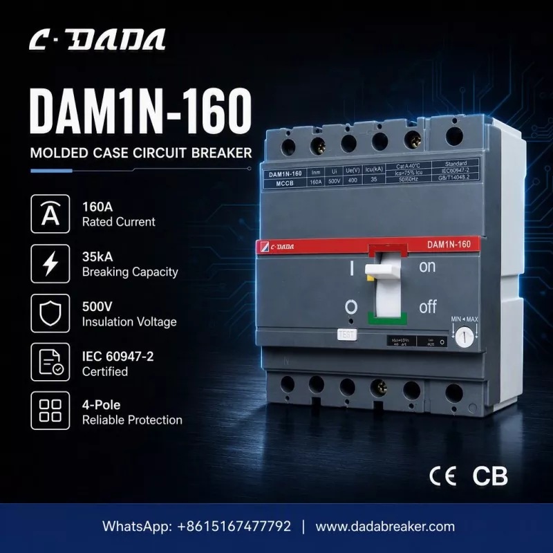 Präzisioun Schutz fir industriell Netzwierker: D'C · DADA DAM1N-160 MCCB